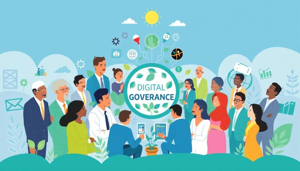 Visualisasi tata kelola digital yang inklusif dan berkelanjutan Visualisasi tata kelola digital yang inklusif dan berkelanjutan